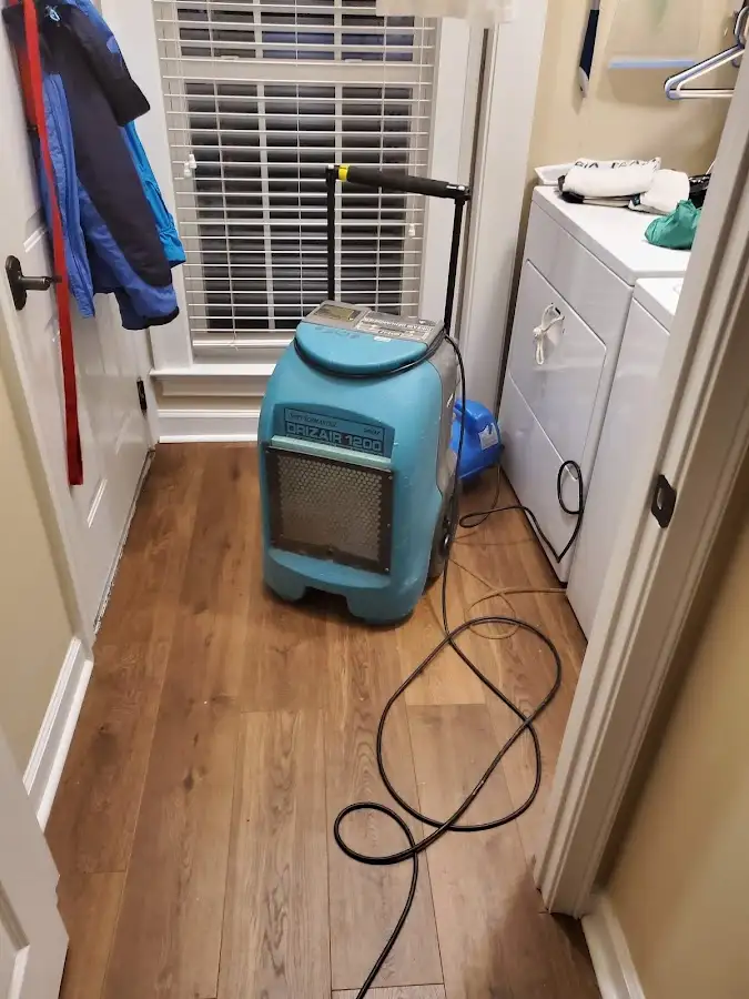 Commercial dehumidifier deployed for Flood Damage Cleanup in Lysander