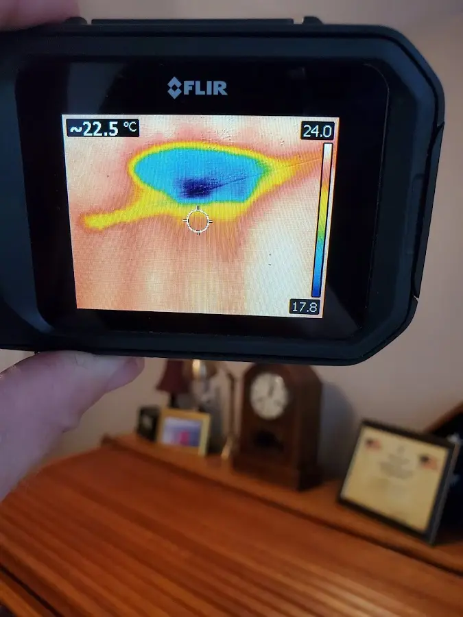 Thermal imaging inspection for water damage in Lysander