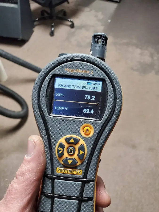 Moisture meter humidity assessment for Fire & Smoke Damage Restoration in Lysander